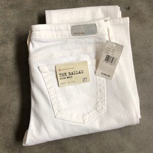 AG- NWT- White Slim Boot fit jeans Size 27
